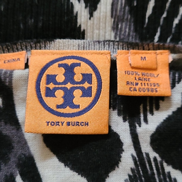 TORY BURCH SWEATER MEDIUM MULTI 100 WOOL LAME - Picture 16 of 16